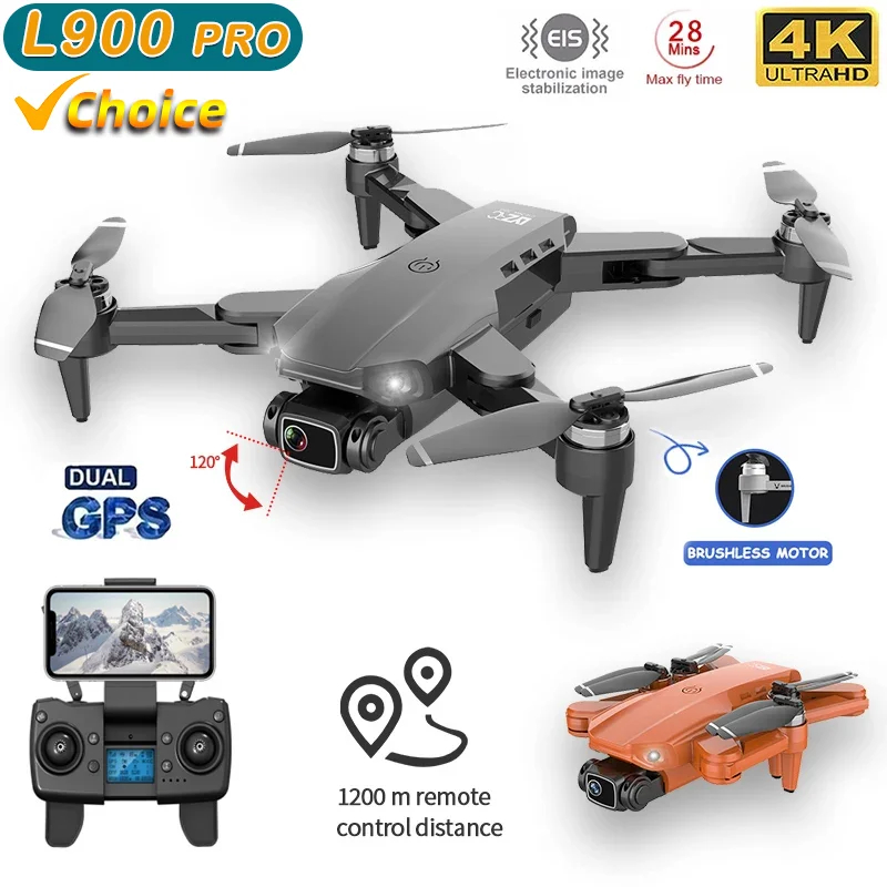 NM60923 PRO GPS Drone 4K Dual HD Camera Professional Aerial Photography Brushless Motor Foldable Quadcopter RC Distance - 1200 m -  UNO1RC