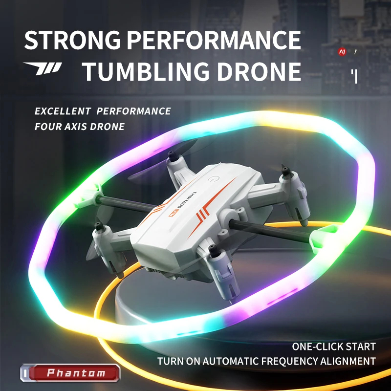 NM59751 New T39 Mini RC Stunt Rolling Drone with Colorful Lighting Professional Quadcopter Small Aircraft Remote Control Airplane