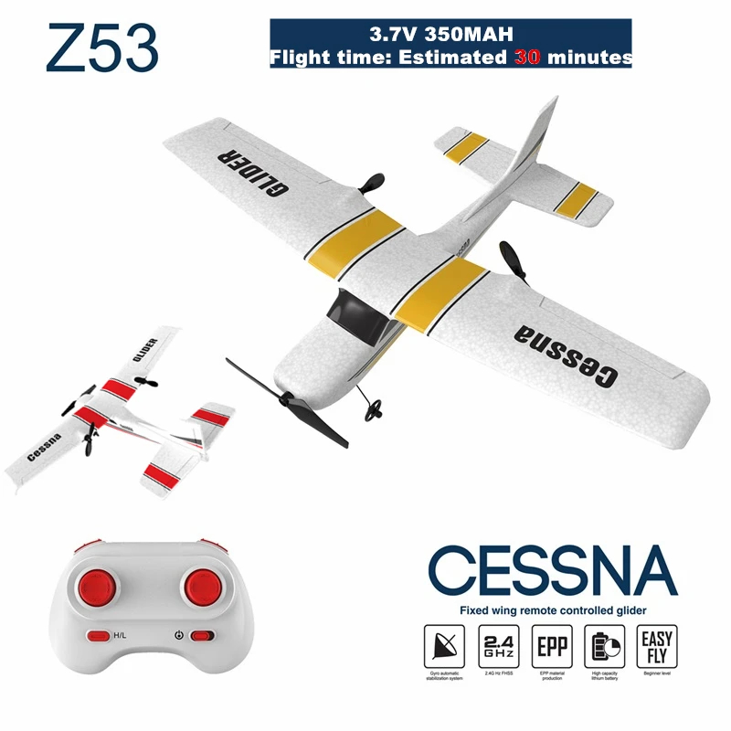 NM59978 Airplane 2.4G 2CH Remote Control Z53 Gliding Electric EPP Airplane Model RC Plane Outdoor Toy Gifts -  UNO1RC