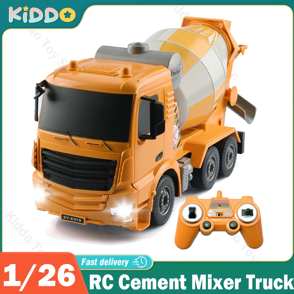NM60044 E E578 RC Trucks 1-26 Construction Toys Vehicles Remote Control Cars Cement Mixer Truck Engineering Toys for Boys Gift