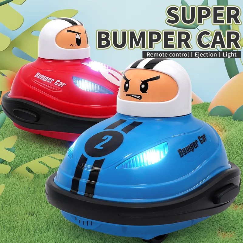 NM60114 RC Duo Toy Super Battle Bumper Car Pop Up Doll Crash Bounce Ejection Light Children Remote Control Toys Gift