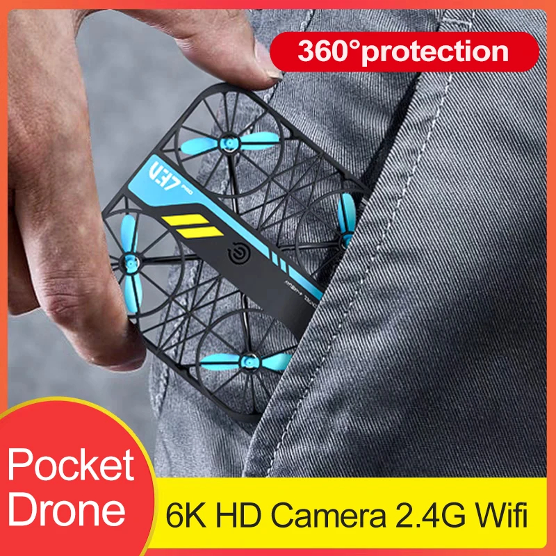 NM60153 4DRC Mini Drone 6K HD Camera Aerial Photography Fixed Height Full Protection Pocket UVA Grid Aircraft Student RC Airplane