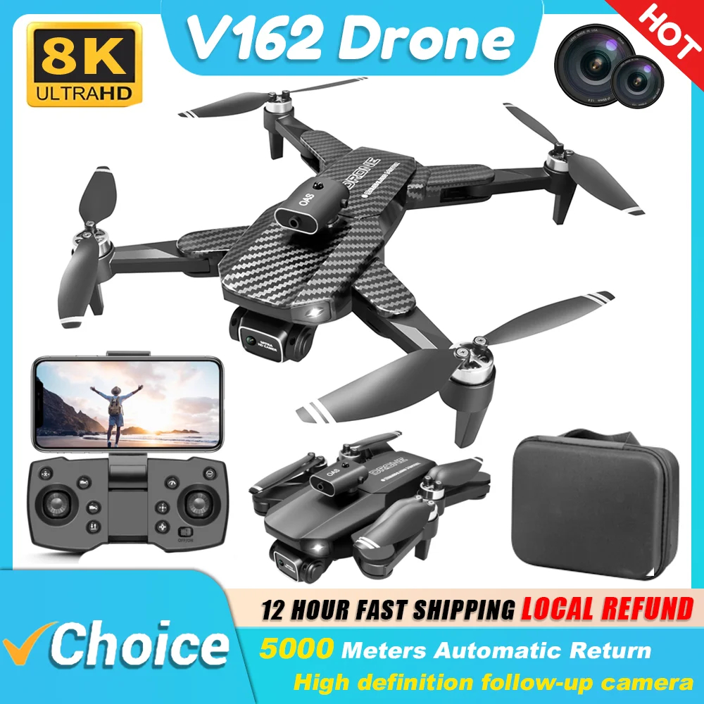 NM60184 New V162 Drone 2.4G Wi-Fi Mini Drone 4k Professional Obstacle Avoidance Helicopter Remote Control Quadcopter RC Drone Toys