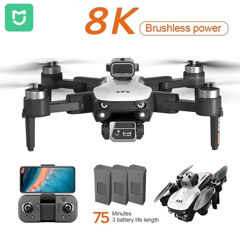 NM61071 S2S Mini Drone 4k 8K HD Camera Obstacle Avoidance Aerial Photography Brushless Motor Foldable RC Quadcopter Kid Toy