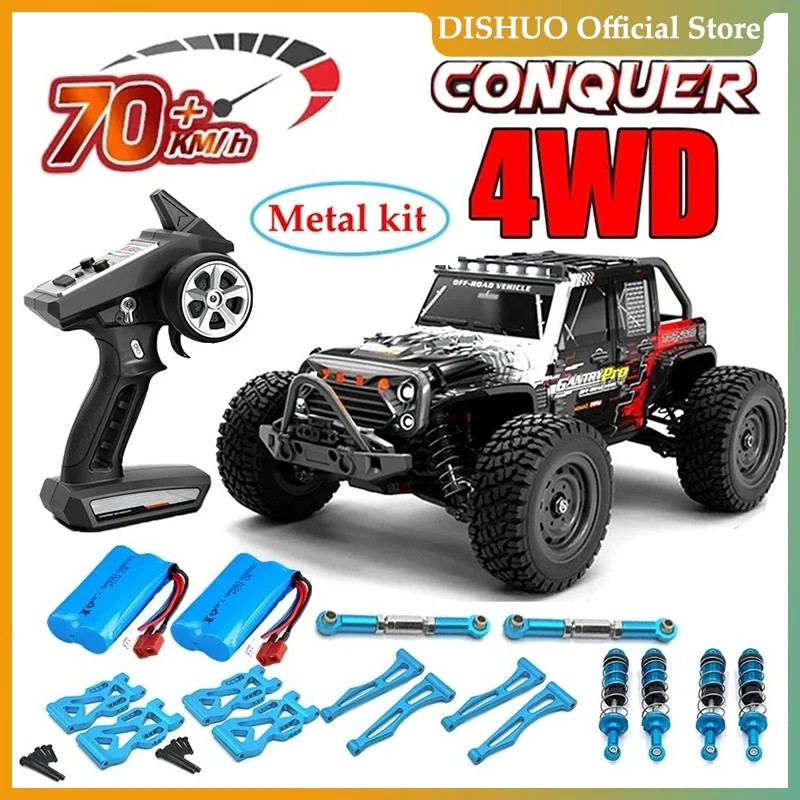 NM61395 1-16 4WD RC Car with LED 2.4G Remote Control Cars 70KM-H High Speed Drift Monster Truck for Kids VS WLtoys 144001 Toys