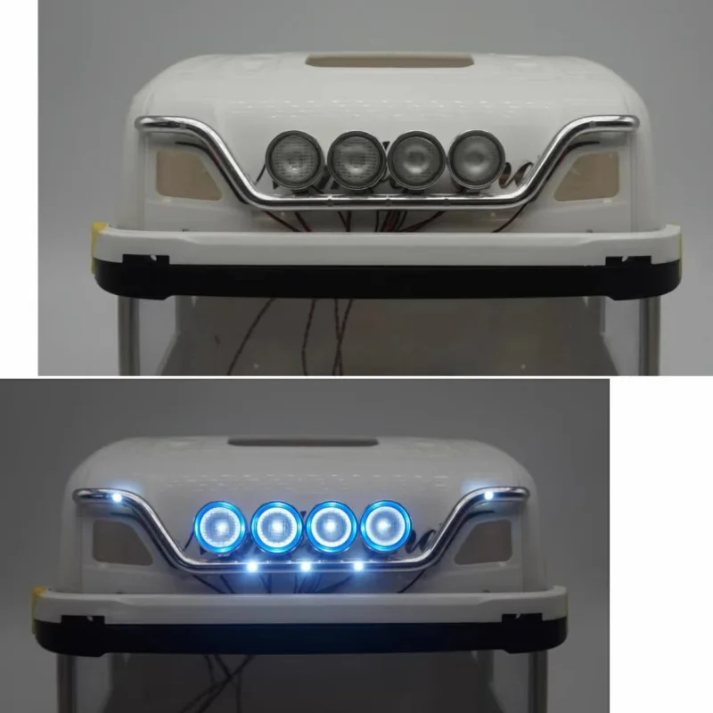 NM61405 Sun Visor Lamp Front Dome LED Light for Tamiya 1 by 14 RC Truck Scania 770s Actros Volvo Tractor RC Trailer LESU Tamiya Parts
