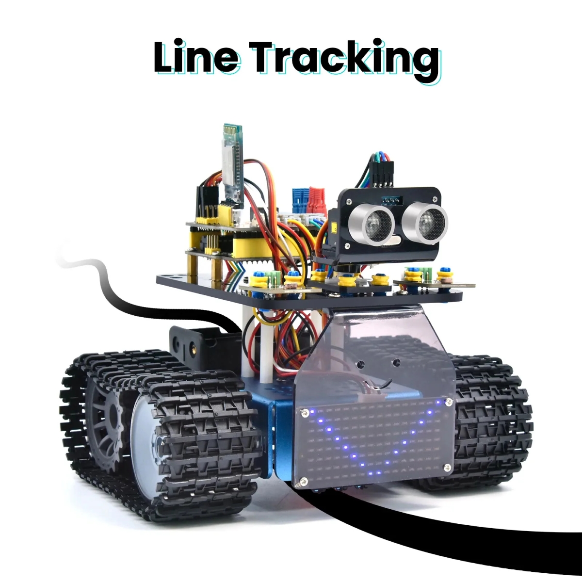 NM61486 Mini Tank Robot V3.0 for Arduino Robot Car Kit DIY Programmable STEM Toys IR Remote Control App Control