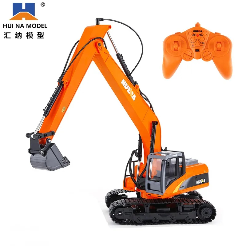 NM61494 Scale 15 Channels HUINA 551-1551 Long-Arm Radio Control Excavator Model for Over 8 Years Old Metal Bucket ABS Body Safe Toy
