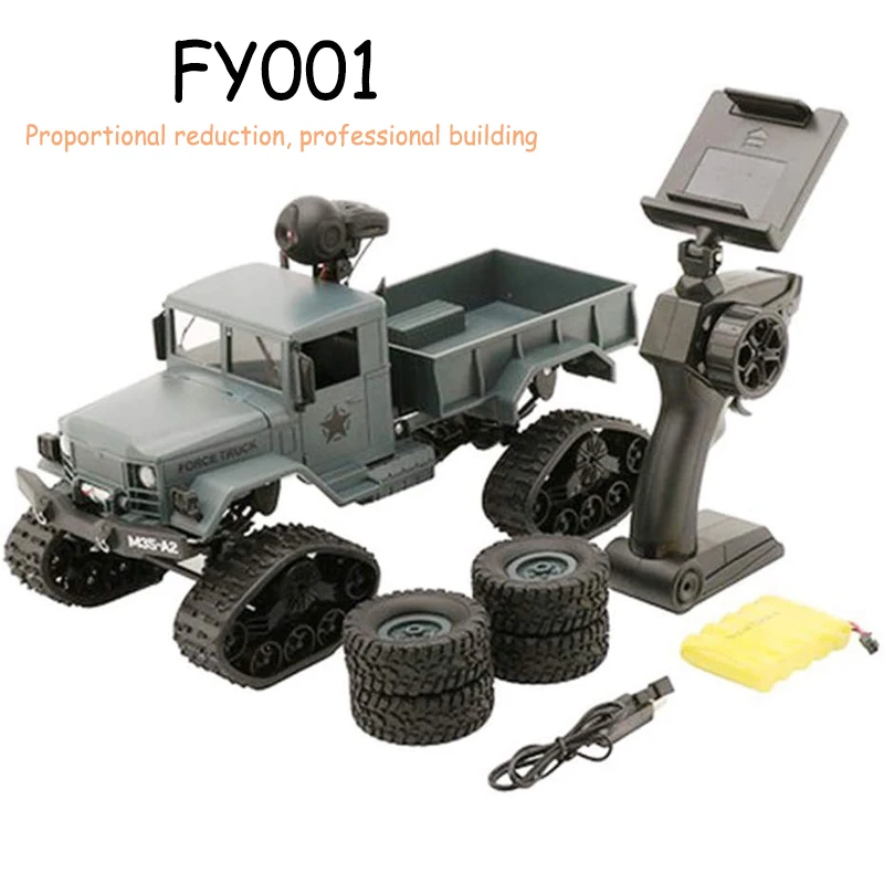 NM61639 Four-Wheel Drive Remote Control Military Truck Load Climbing Suv with Wi-Fi Camera Simulation RC Military Truck Toy