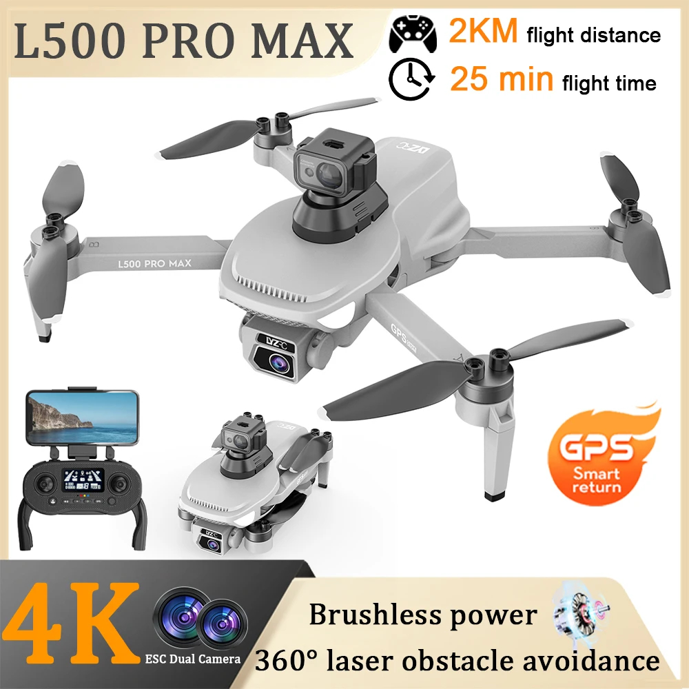 NM61705 PRO MAX Drone 4K Professional ESC Dual Camera 360 deg Obstacle Avoidance Brushless Motor GPS 5G Wi-Fi Drones FPV RC Quadcopter