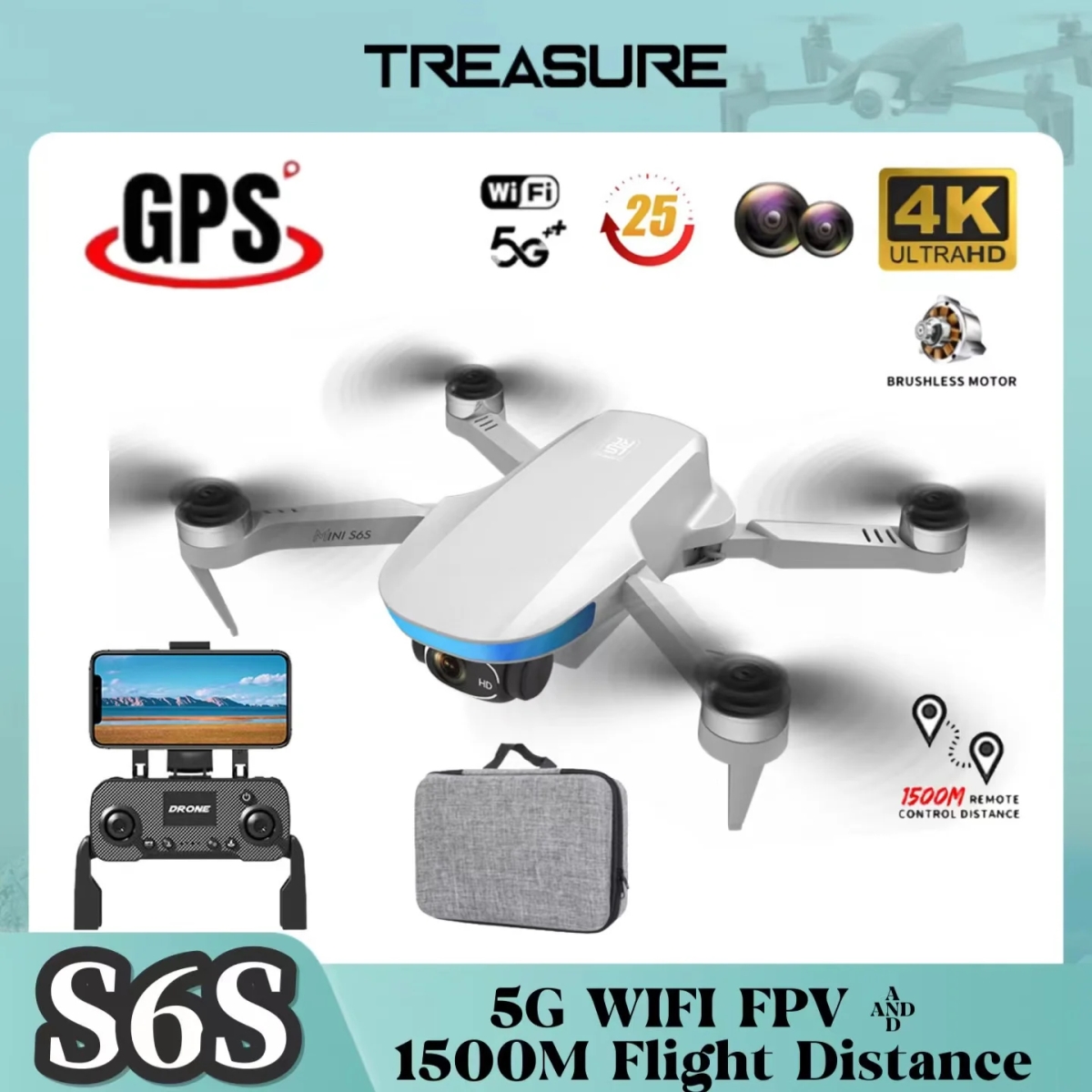 NM61714 Mini Drone Professional 4K Ultra HD Camera Obstacle Avoidance 5G Wi-Fi FPV Light Flow GPS Folding Quadcopter RC Toys