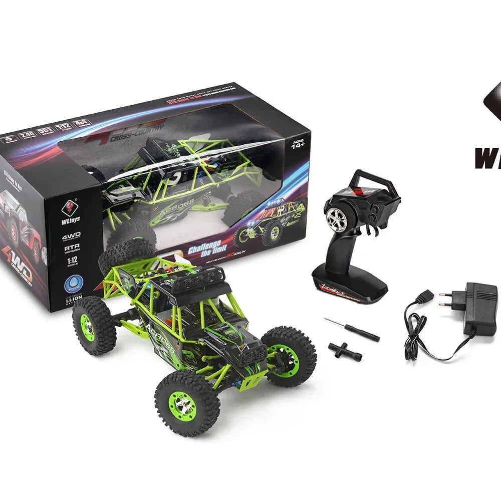 NM61724 12428 1 by 12 RC Car 2.4G 4WD Electric Brushed Racing Crawler RTR 50kmh High Speed RC Off-Road Car Remote Control Car Toys