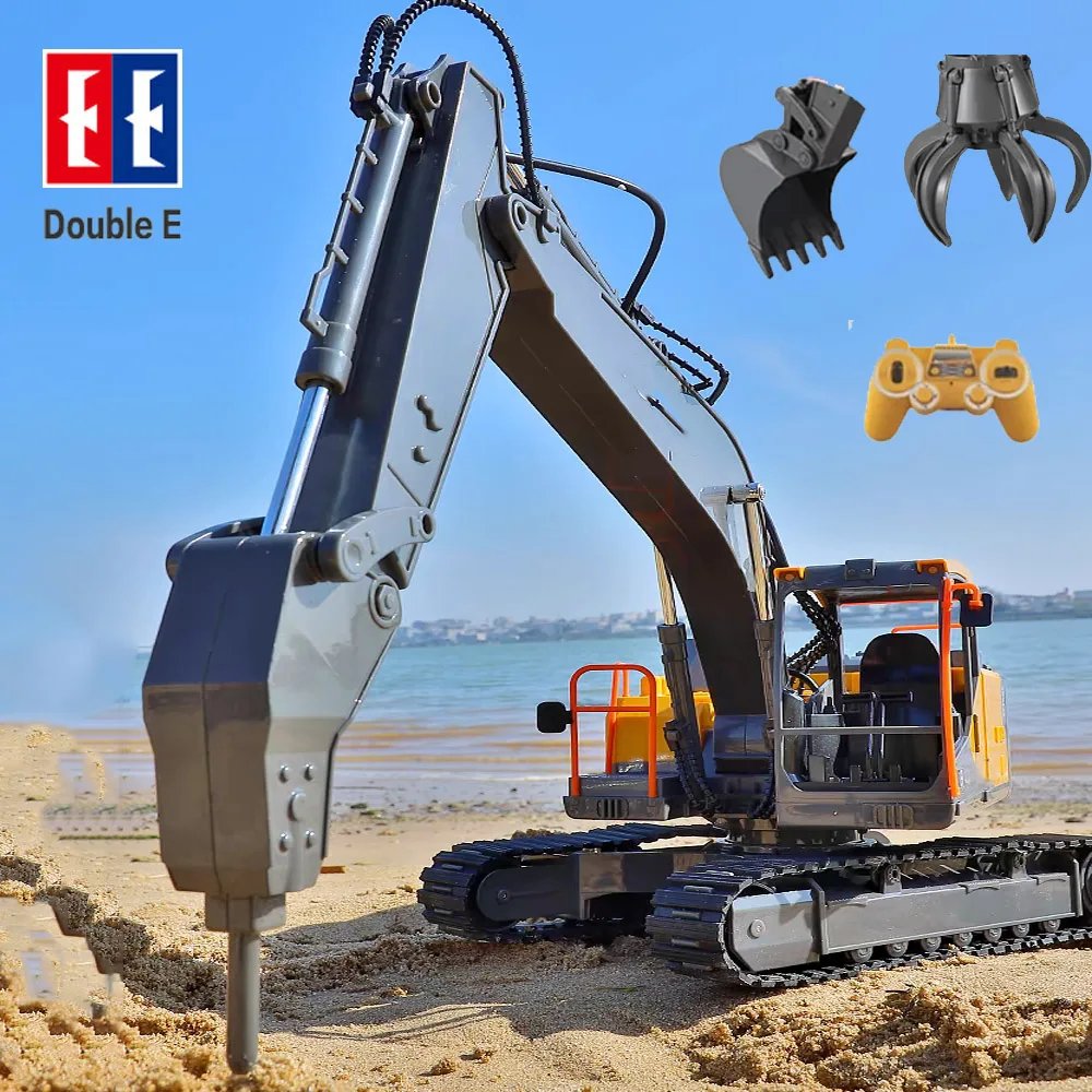 NM61839 E RC Truck E568 EC160E 1-16 Rc Excavator 3 In-1 Engineering Car 2.4G Remote Control Car Crawler Toys for Boys Kids Gifts