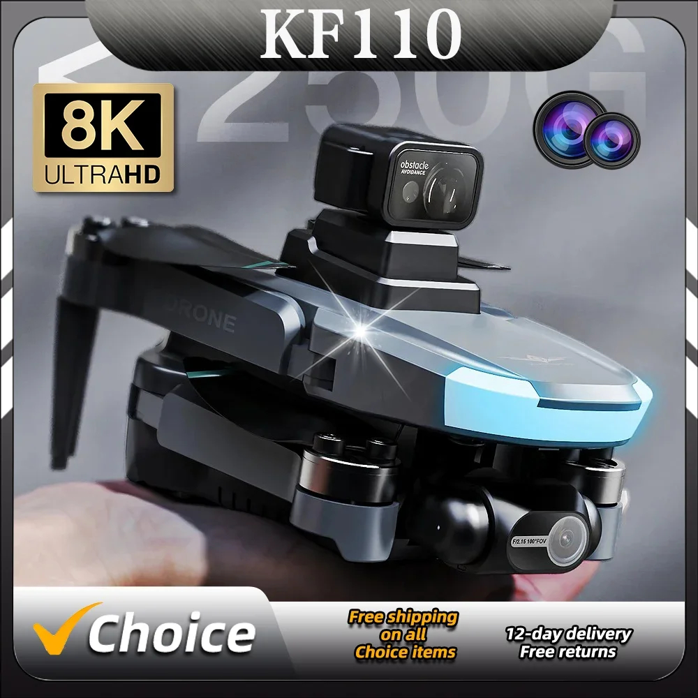 NM61979 Class Brushless KF110 GPS Drone 4K Professional 6K Dual Camera Optical Flow Positioning Head RC Folding Aircraft