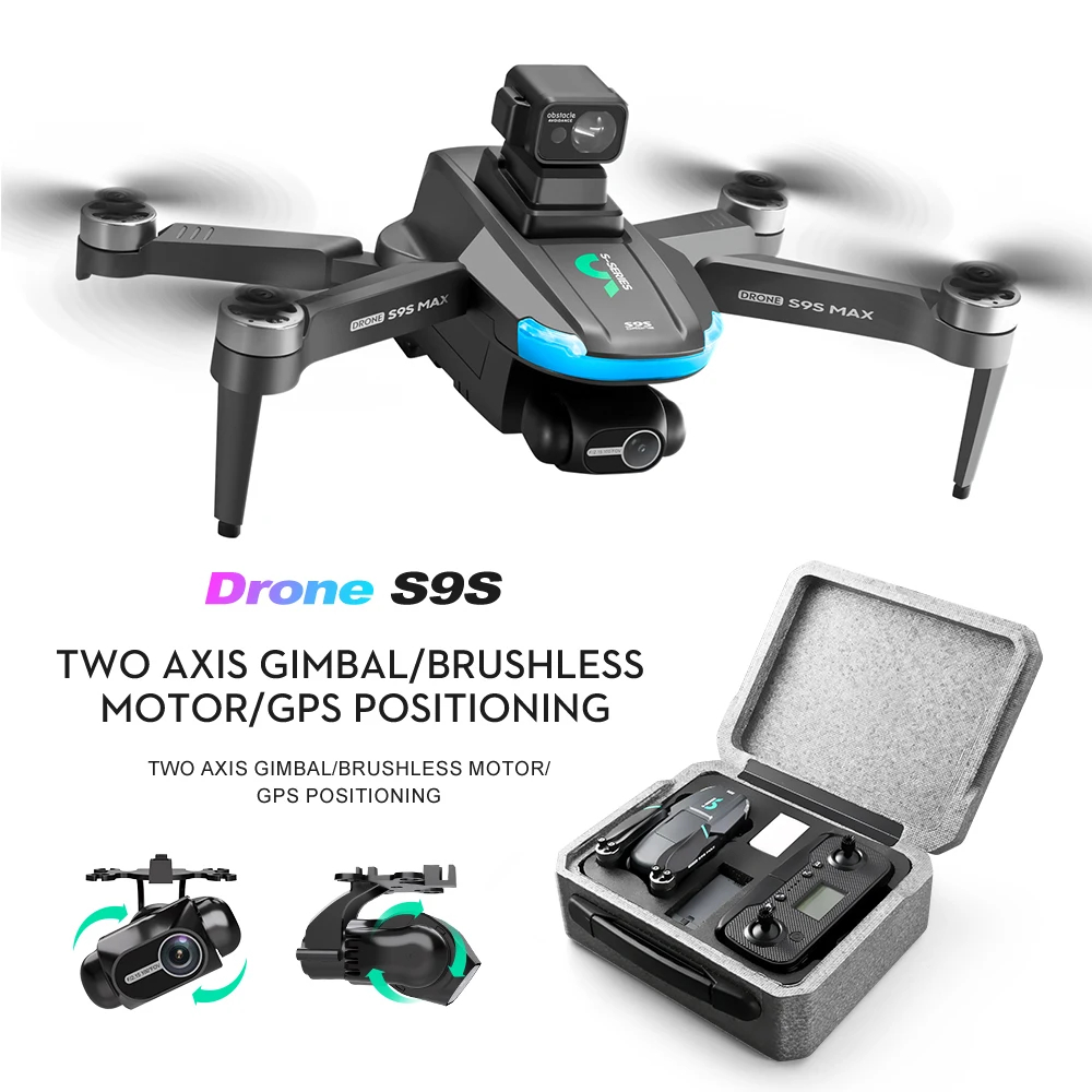 NM61996 Max FPV Drone 2-Axis PTZ 4K HD Dual Camera Brushless Motor EIS Electronically Stable GPS Return Drone with Camera Quadrotor -  UNO1RC