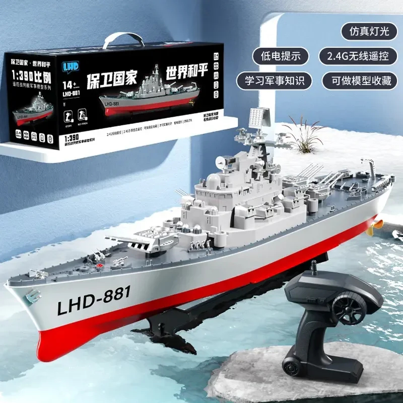 NM62092 1-390 Scale Battleship Warship Boats Large RC Ship Electric Simulation Battle Military Game Toy Kid Gift