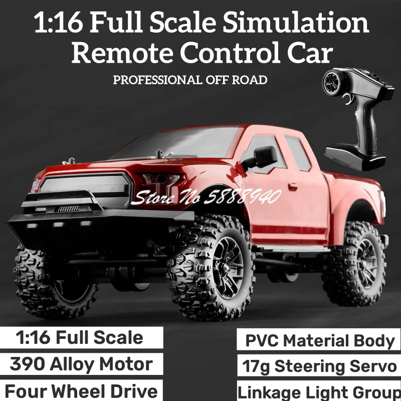 NM62116 Independent Suspension Remote Control Car 4WD Professional All Terrain Off Road Rubber Tire Linkage Lighting RC Car Truck
