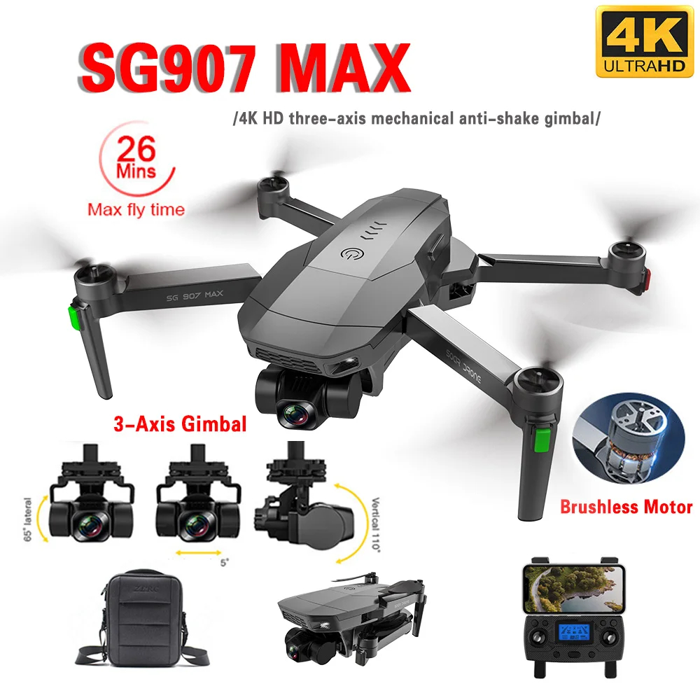 NM62357 Max Mini Drone 4K Professional HD Camera 3-Axis Gimbal Brushless 5G GPS RC Airplane RC Quadcopter Helicopter Toys