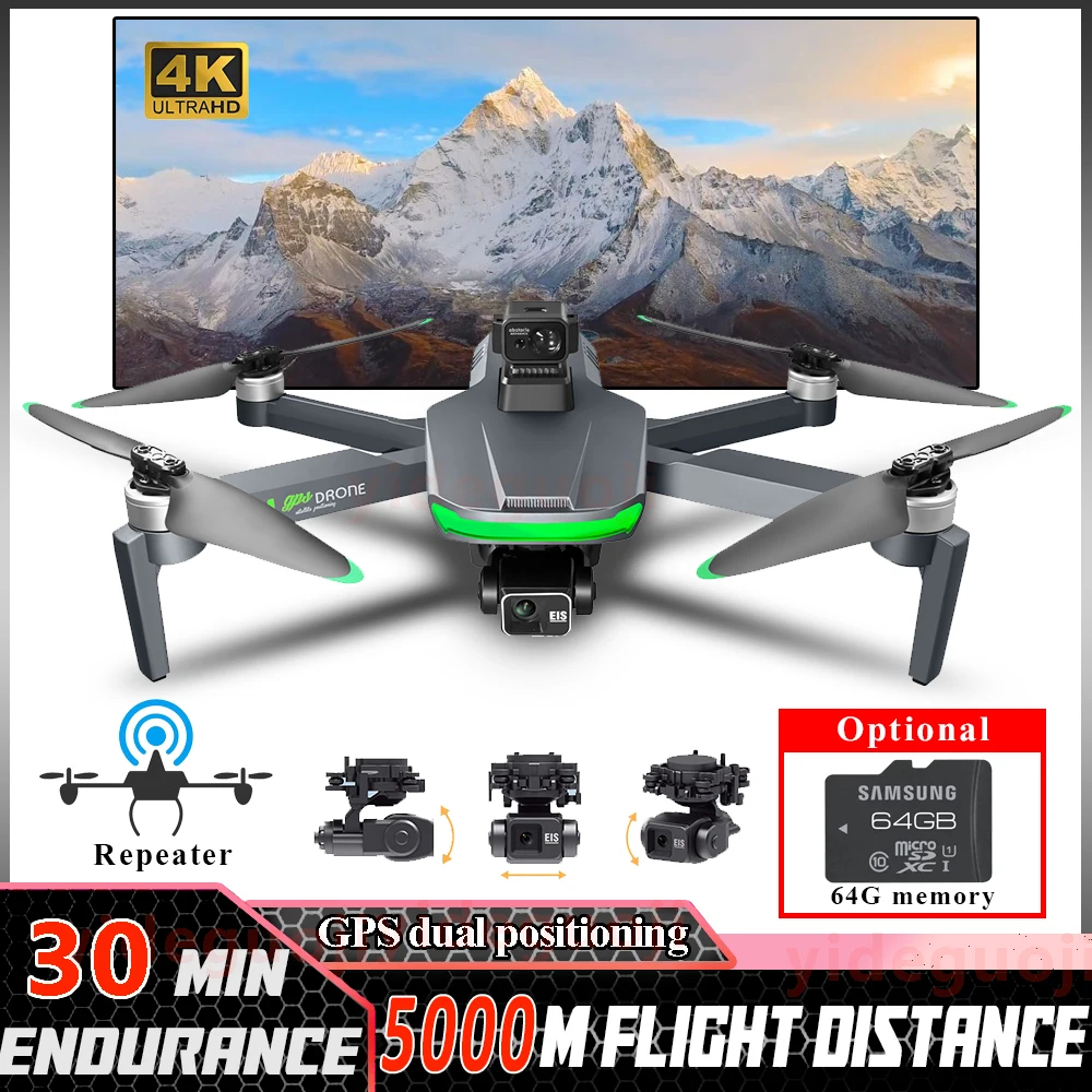 NM62400 Pro GPS Drone 3-Axis Gimbal 8K HD Dual Camera 5G Relay Digital Image Transmission Laser Obstacle Avoidance Quadcopter Drone