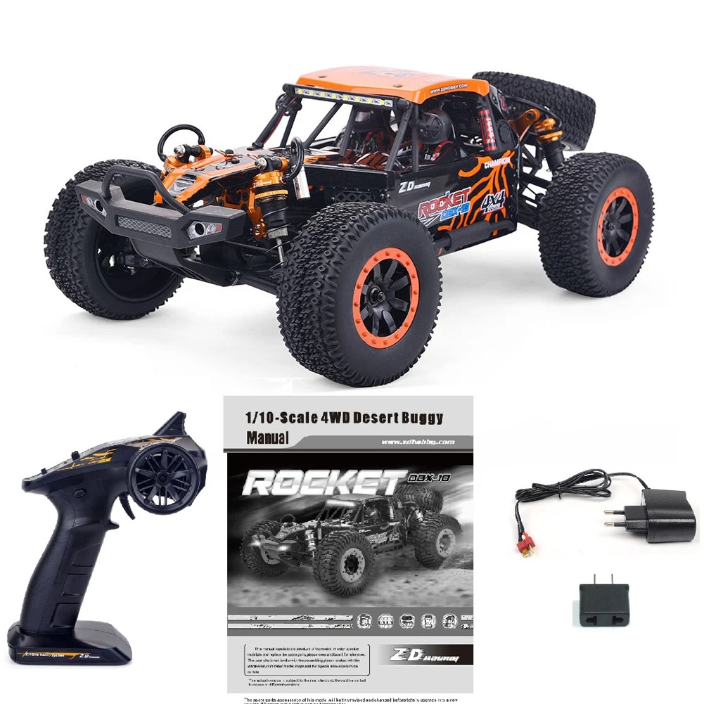 NM62475 Racing Rocket DBX-10 1 by 10 4WD 2.4G Brushless High-Speed RTR RC Model Car Desert Buggy Off-Road Vehicle RC Car for Gift