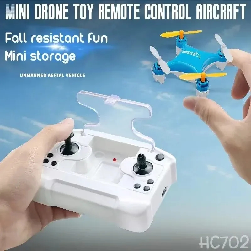 NM58259 Mini Remote Control Aircraft   Children Toy Micro Aircraft Fixed Height Quadcopter - Blue & Black