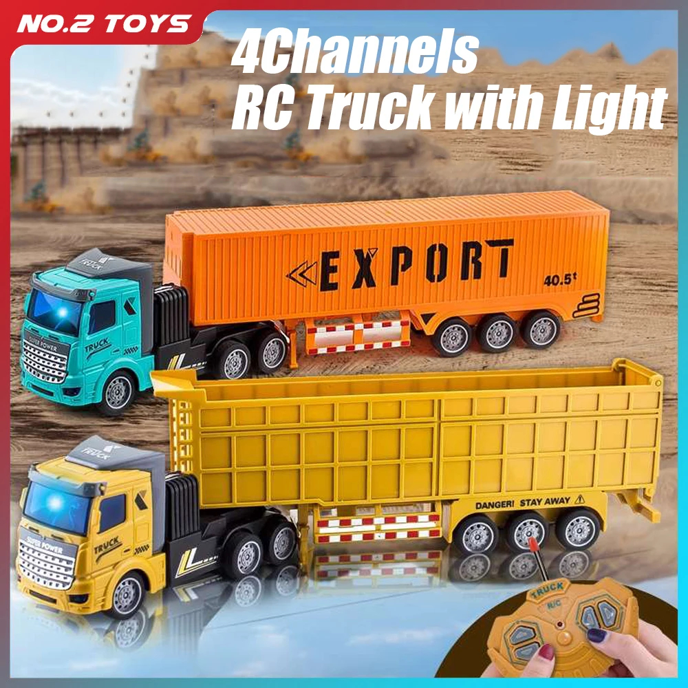 NM58310 RC Container Truck Toy Kids Wireless Remote Control Heavy-Duty Transport Truck Semi-Trailer Tanker Dump Truck Car Model Toy -  UNO1RC