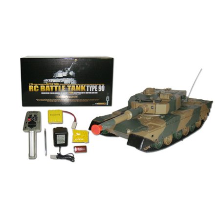 Picture of NetJett NC26407 1 by 24 Scale Defense Force Type 90 Radio Remote-Control RC Air Soft Battle Tank
