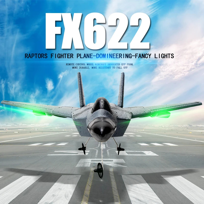 NM58452 Control Fighter FX-622 Anticollision Radio Airplane 2.4G RC Glider EPP Foam Model Boys Electric Toy for Children Gift