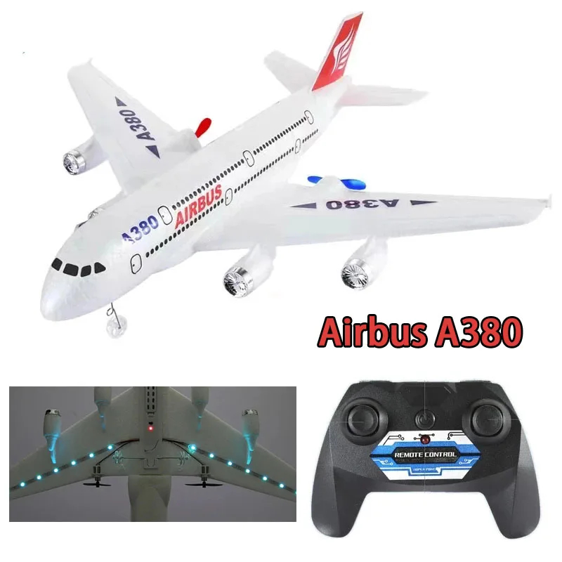 NM58486 A380 RC Airplane Drone Toy Remote Control Plane 2.4G Fixed Wing Plane Outdoor Aircraft Model for Children Boy Adult Gift