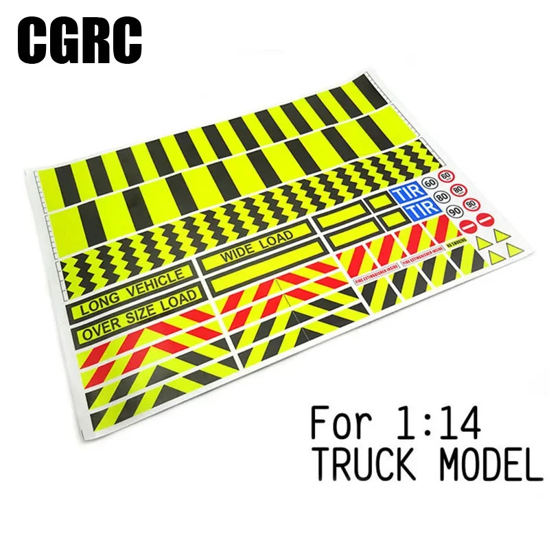 NM58446 Sticker Reflective Warning Strip Decorate for 1 by 14 Ray Speed Tamiya RC Truck Trailer Tipper Scania Hercules Car DIY Parts