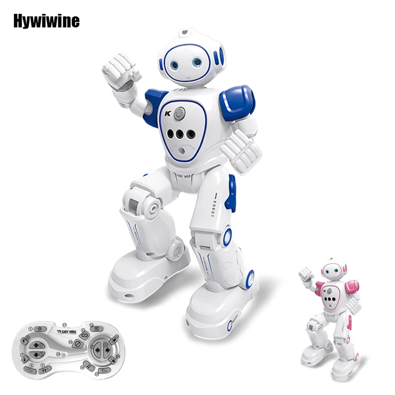 NM58648 RC Emo Smart Intelligent 2.4G Infrared Sensor Wireless Dance Music Robo Remote Control Programming Robot Toys for Girls - Pink & Blue