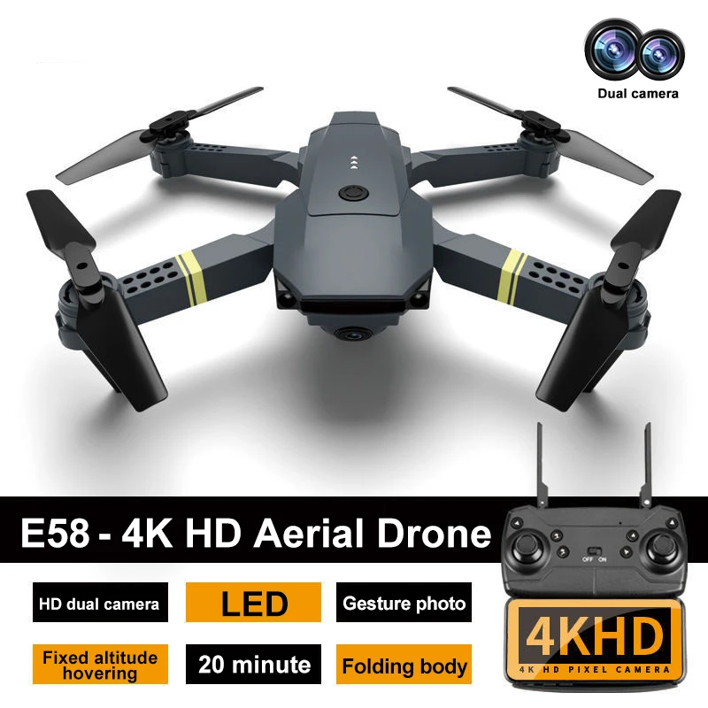 NM58689 Professional Wide Angle RC Drone HD 4K Camera Mode Foldable Helicopter Aircraft Quadcopter Drone Kid Gift Toys