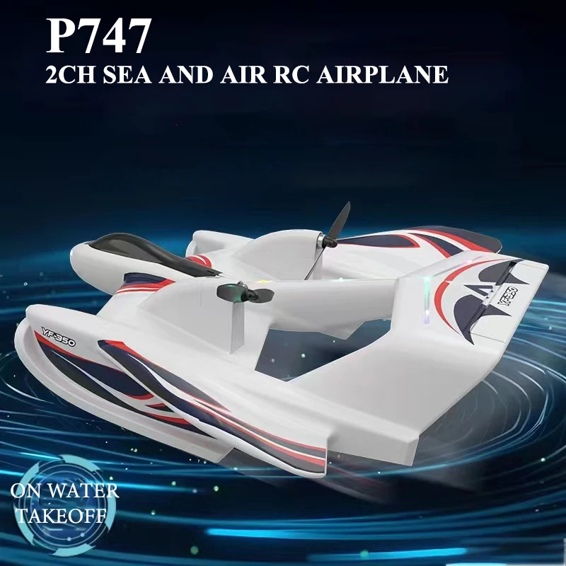 NM59123 2CH P747 Sea & Air RC Airplane EPP Remote Control Aircraft with LED Fixed Wing Glider Toys The Best Gift for Boys