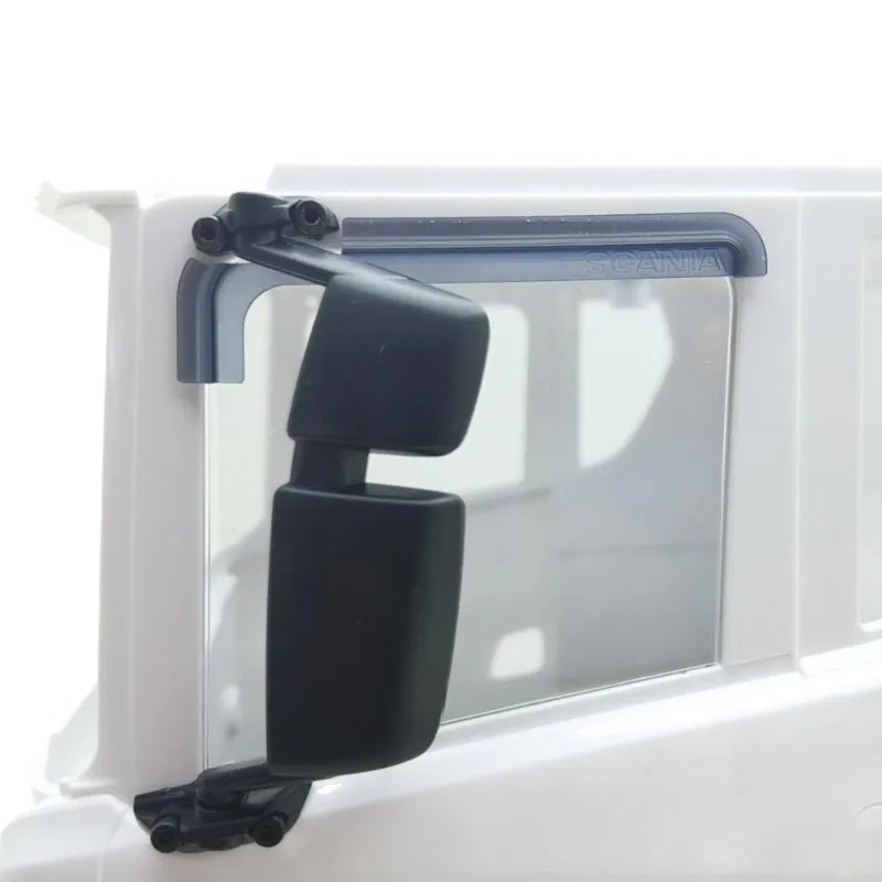 NM59143 Lesu Tractor 1 Pair Acrylic Window Cover Rain Sun Visor for 1 by 14 Tamiya RC Truck Scania 770s 56368 - Black Transparent