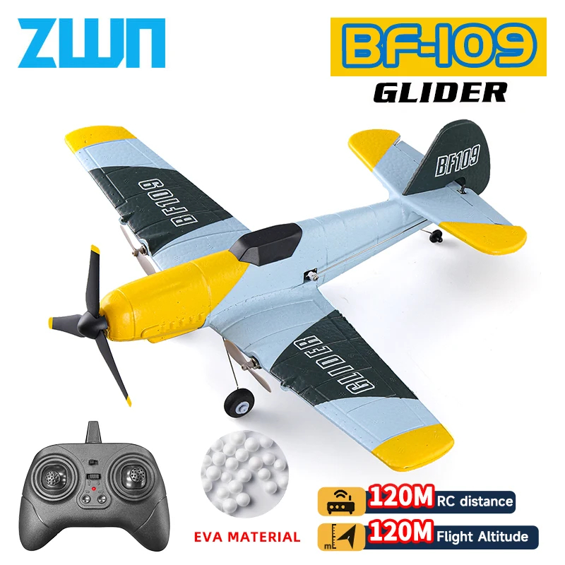 NM59467 Plane BF109 Professional 2.4G Radio Remote Control Airplane EPP Foam Aircraft Glider Flying Model Toys for Children Gifts