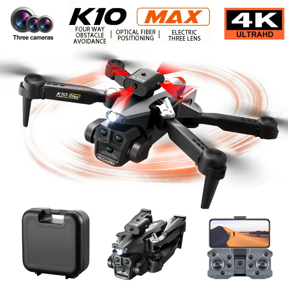 NM59592 Professional Camera Drone Remote Control Airplane 4K HD Obstacle Avoidance Triple Lens Quadcopter