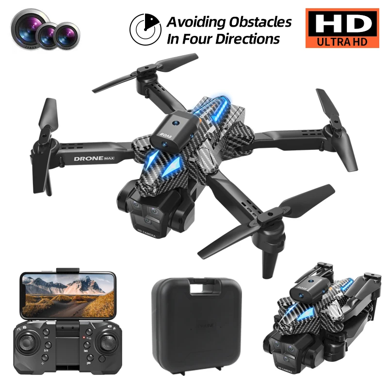 NM59394 Drone HD 4K Three Cameras Aerial Photography UAV Obstacle Avoidance Optical Flow Positioning Quadcopter Christmas Gift