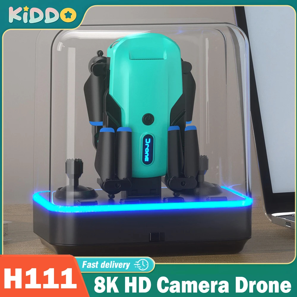 NM59517 H111 RC Drone 8K HD Camera Quadcopter Drone Wi-Fi FPV RC Plane Stabilizer Helicopter Aircraft Children Kid Gift Toys