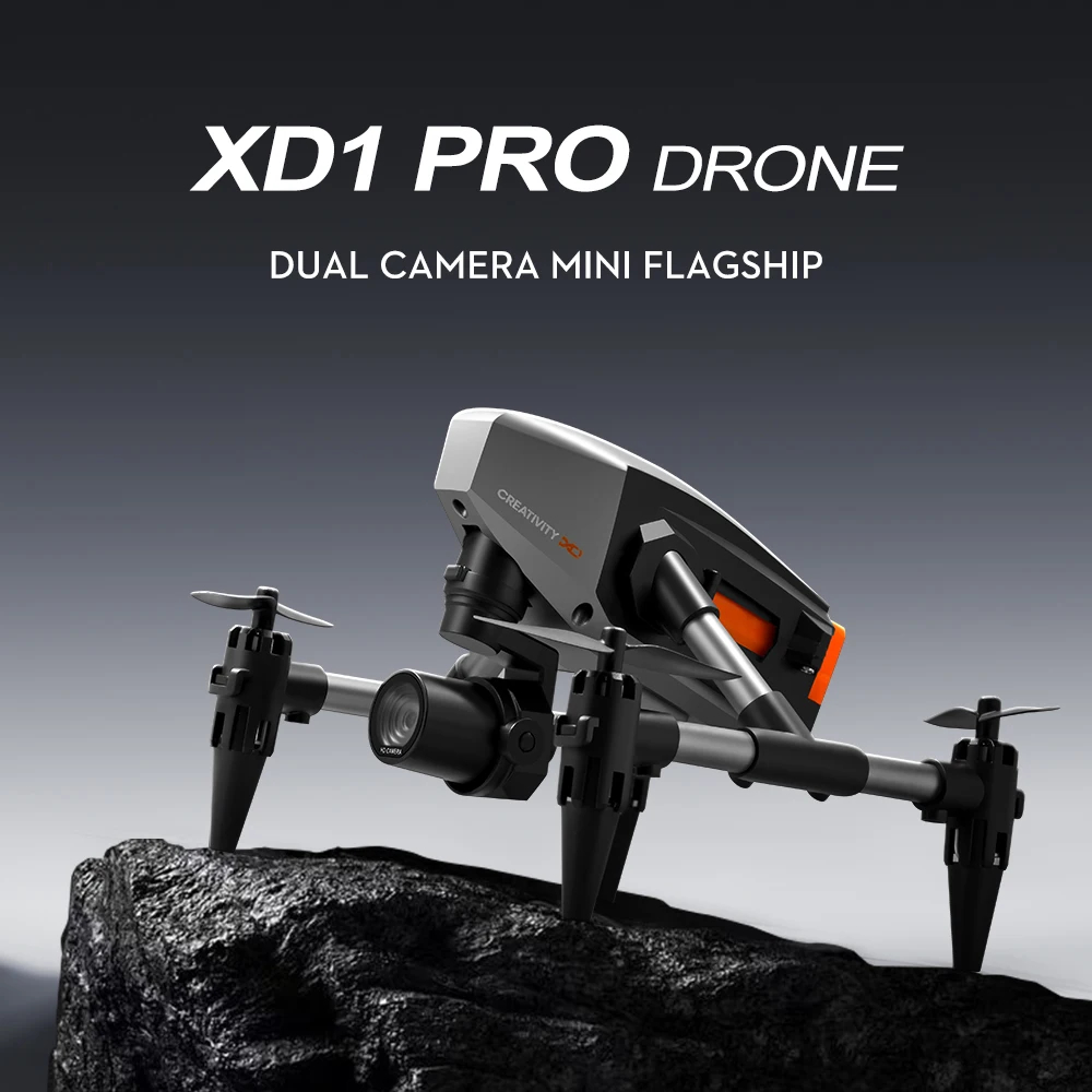 NM59547 RC Alloy Drone Dual Camera HD Wi-Fi FPV Photography Foldable Quadcopter Optical Flow Professional Drones XD1 Toys for Boys