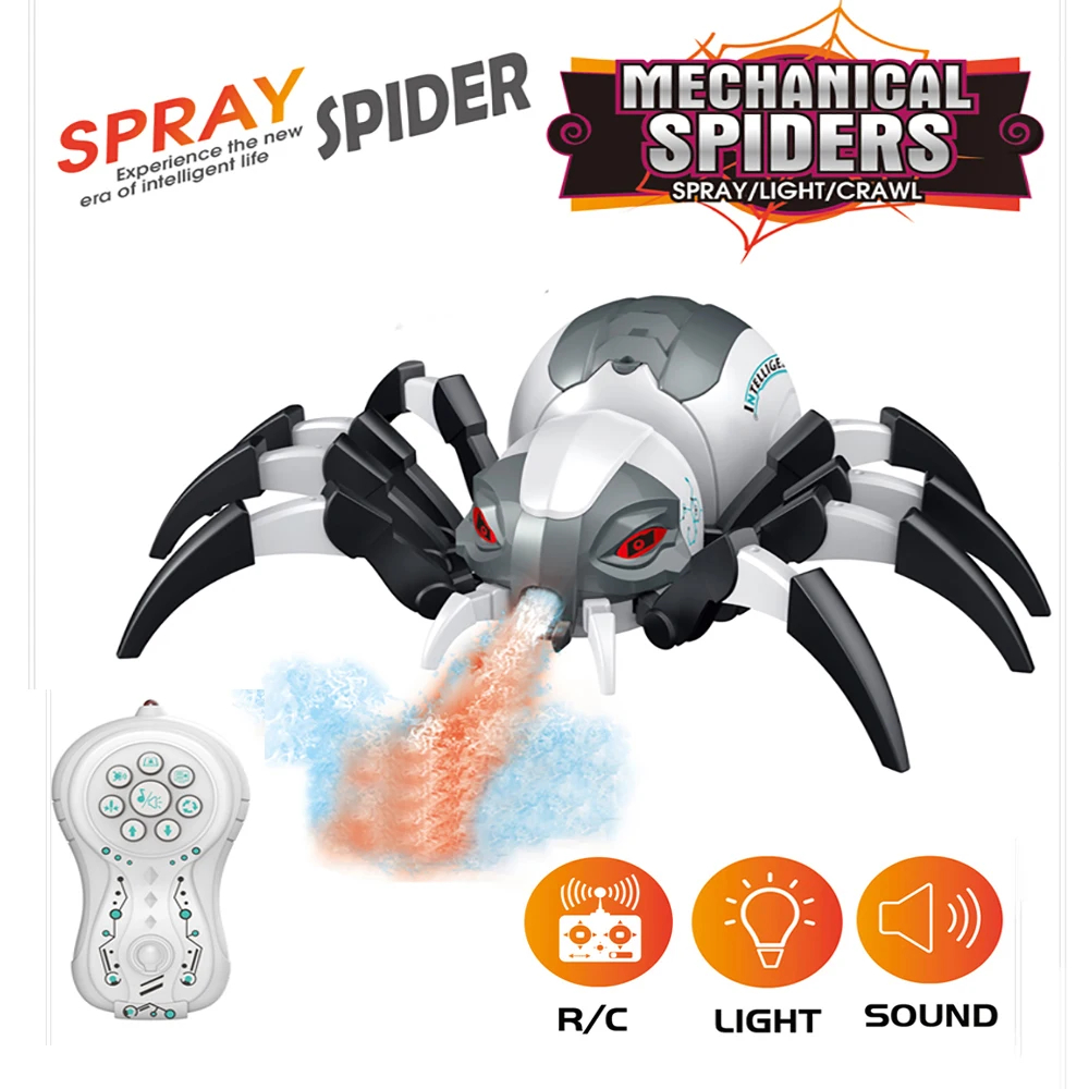NM59721 Electric Remote Control Spray Spider Light Music Animal Dancing Mechanical Dinosaur Children Wireless RC Pet Toy Gift