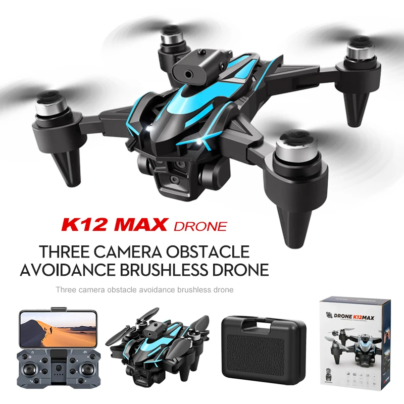 NM59748 Drone Brushless Motor 360 Deg Laser Obstacle Avoidance GPS Return 4K HD Dual Camera Parking Apron RC Quadcopter Drone Toys