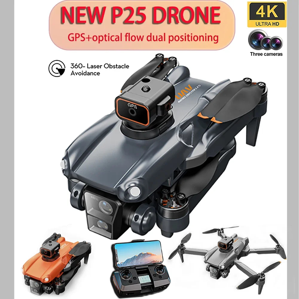NM59604   P25 Drone 4K 8K HD GPS Camera Aerial Photography Foldable RC Quadcopter Obstacle Avoidance Mini UAV Remote Control Toys -  UNO1RC
