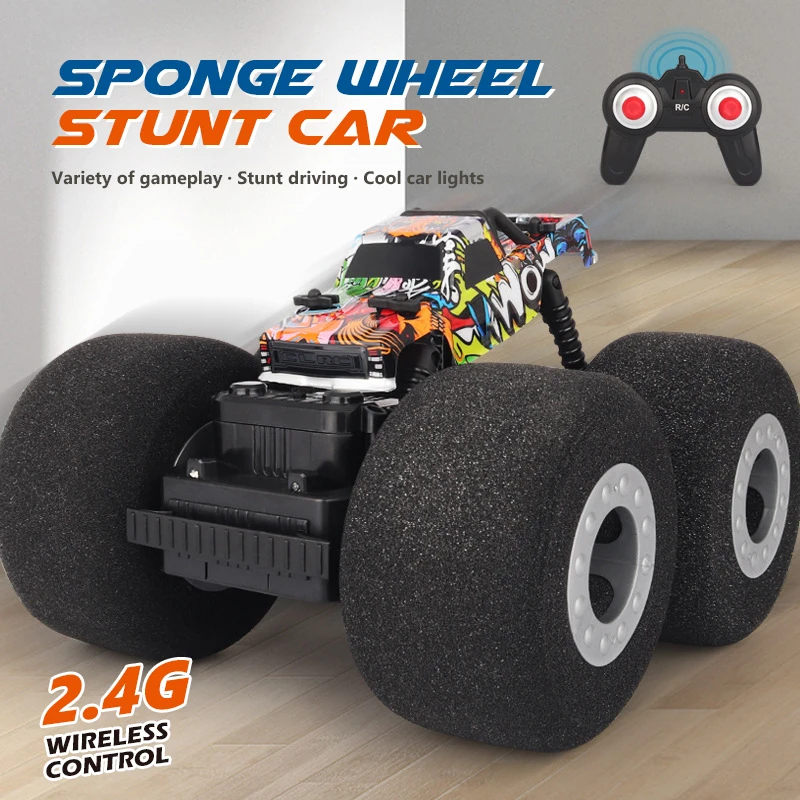 NM59766 Sponge Wheel Stunt Car Climbing Off-Road Racing Remote Control Machine Toy Car Toys for Children Kids Gift RC Drift Indoor
