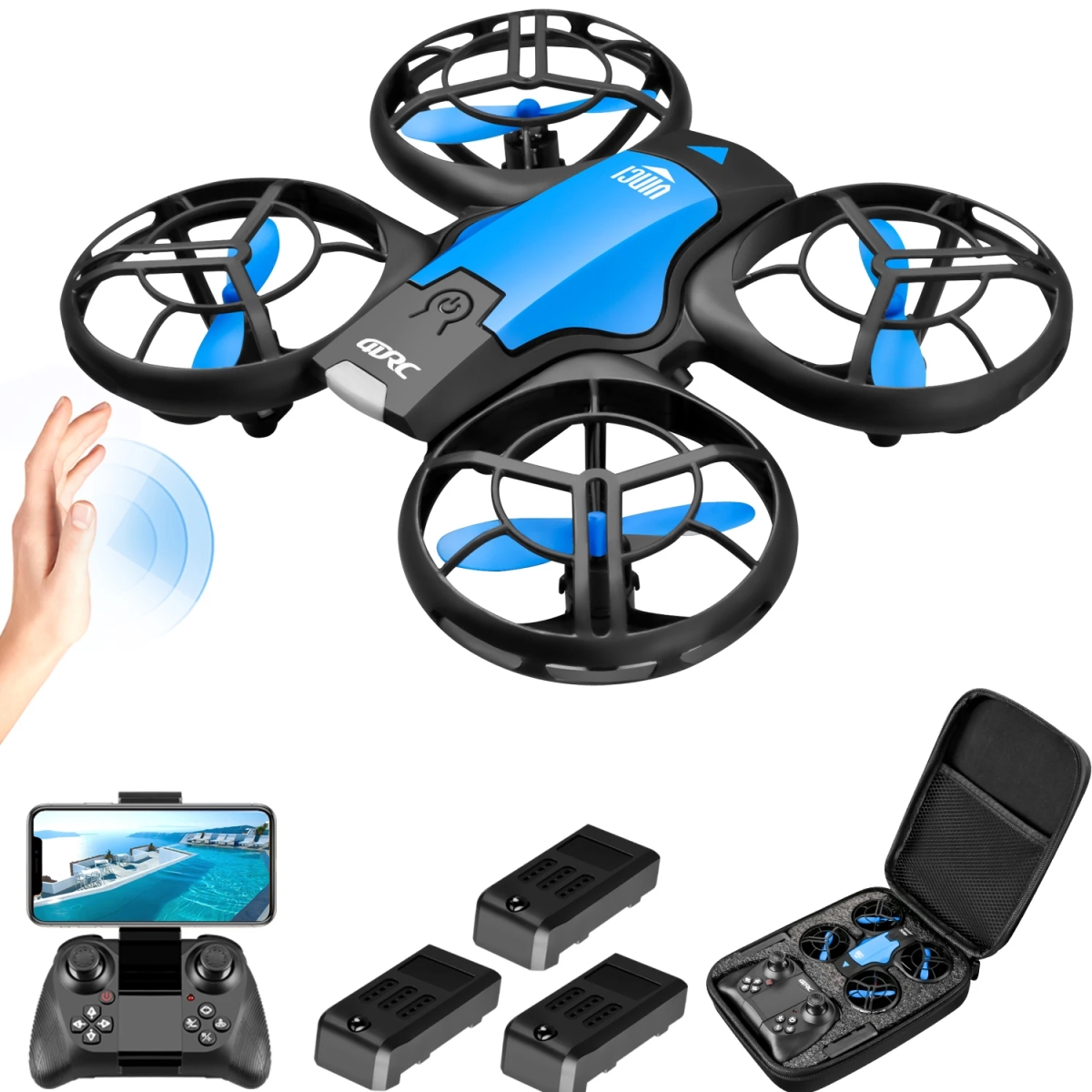 Picture of UNO1RC NM59913   Mini Drone 4K 1080P HD Camera Drones Wi-Fi FPV Air Pressure Height Maintain Foldable Quadcopter RC Drone Toy Gift