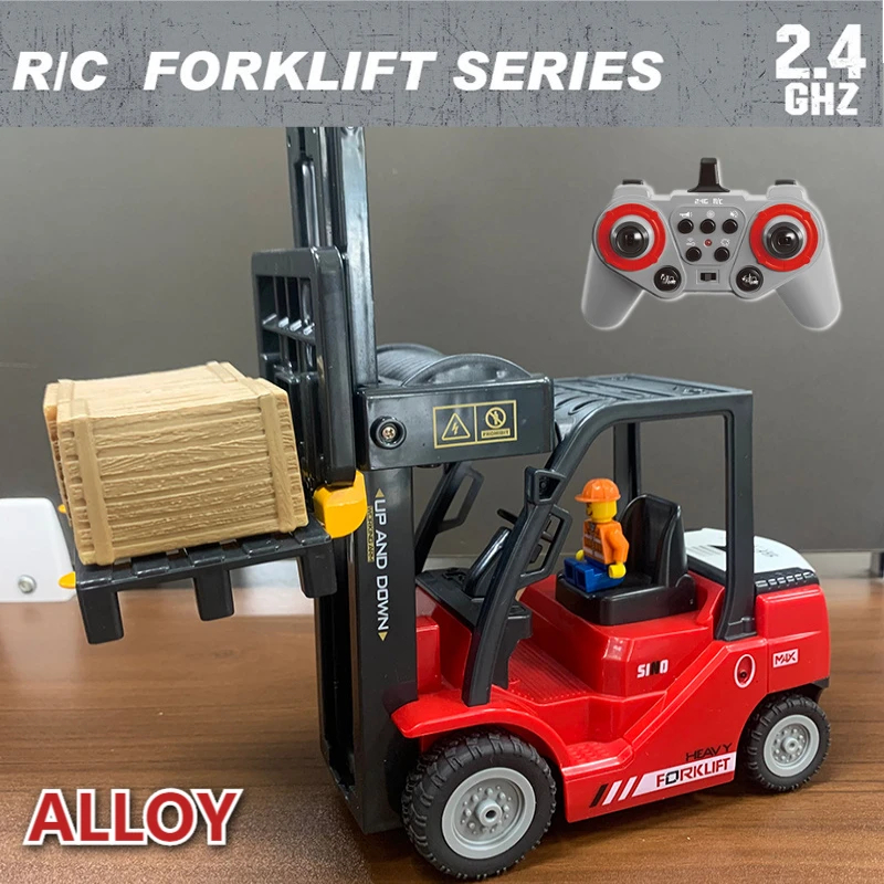 NM60369 Truck Alloy 2.4G 11 Channel Remote Control for K-Lift & Crane Combination 2-in-1 RC Crane Toy for Boy - Red