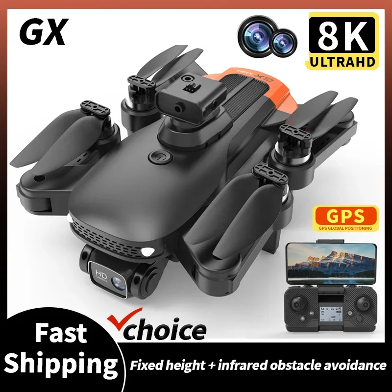 NM60391 Xiaomi GX Max Drone Professional 8K Dual Camera ESC Obstacle Avoidance GPS Positioning Wi-Fi Foldable FPV RC Brushless Drone