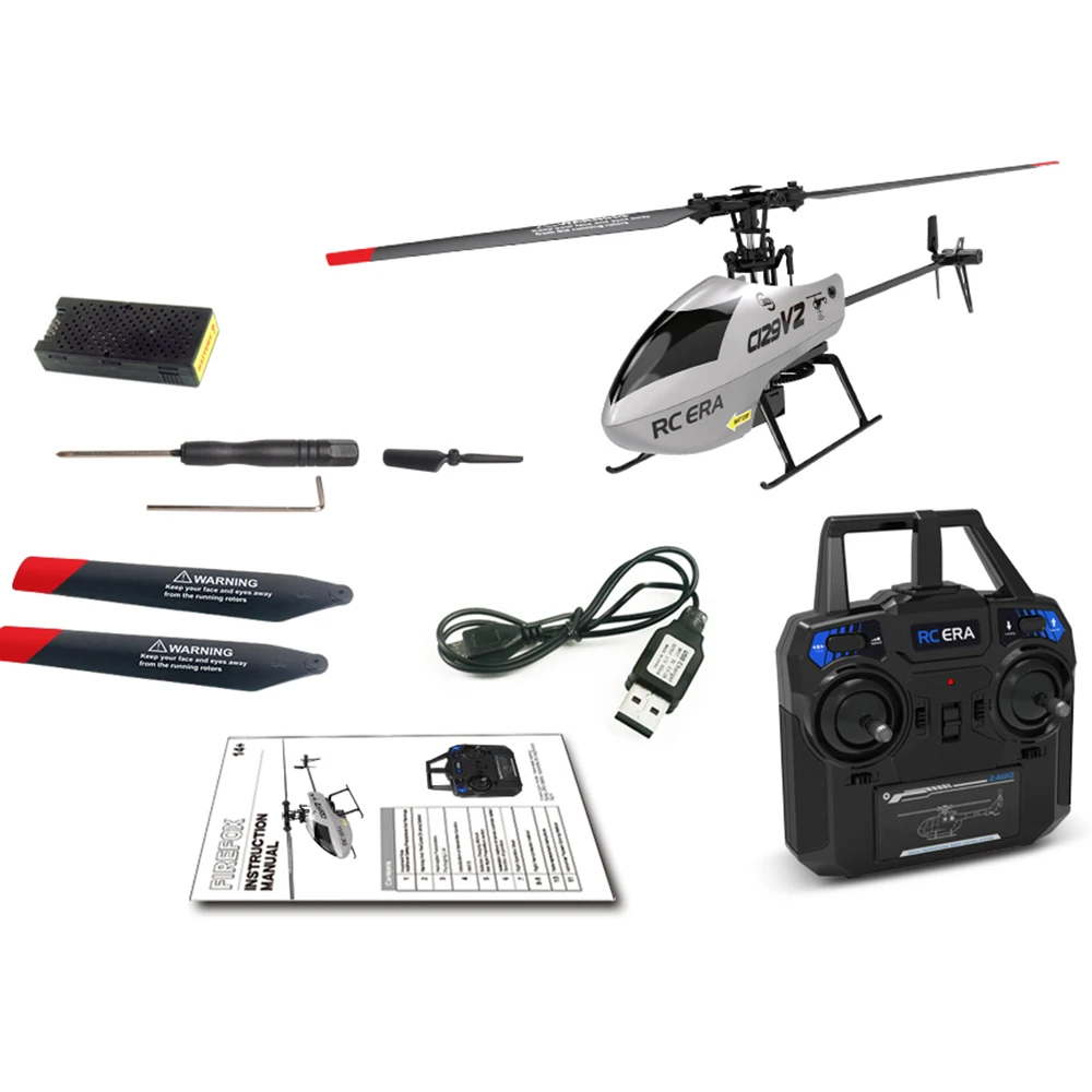 NM60485 ERA C129V2 RTF RC Helicopter 2.4GHz 6-Axis Gyroscope One Click 3D Flip Remote Control Aircraft Hobby Toys