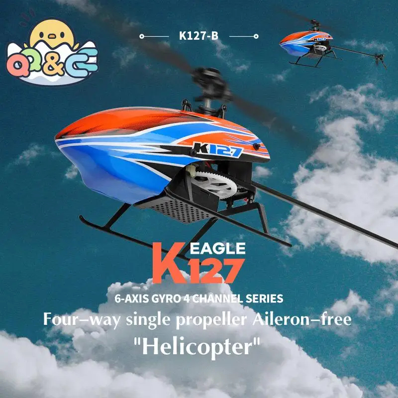 NM60581 K127 RC Helicopter Plane Mini Drone 2.4G 4CH 6-Aixs with Air Pressure Fixed Height RTF Model Airplane Toys for Kid Gifts