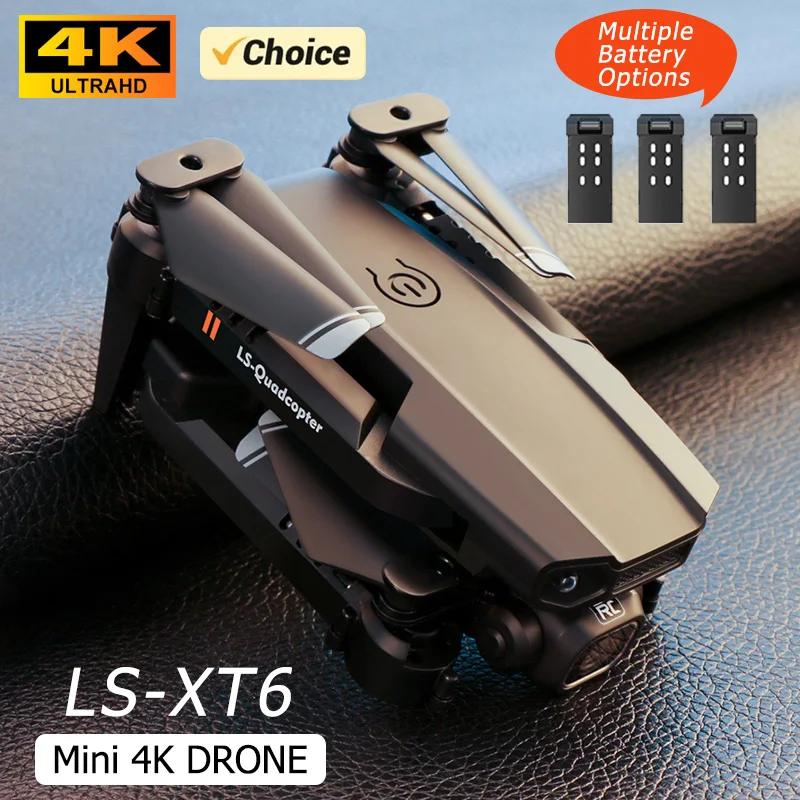 NM60599 RC Drone 4K Professional with Wide Angle Dual HD Camera Foldable RC Helicopter Wi-Fi FPV Height Hold Mini Drone - Black -  UNO1RC