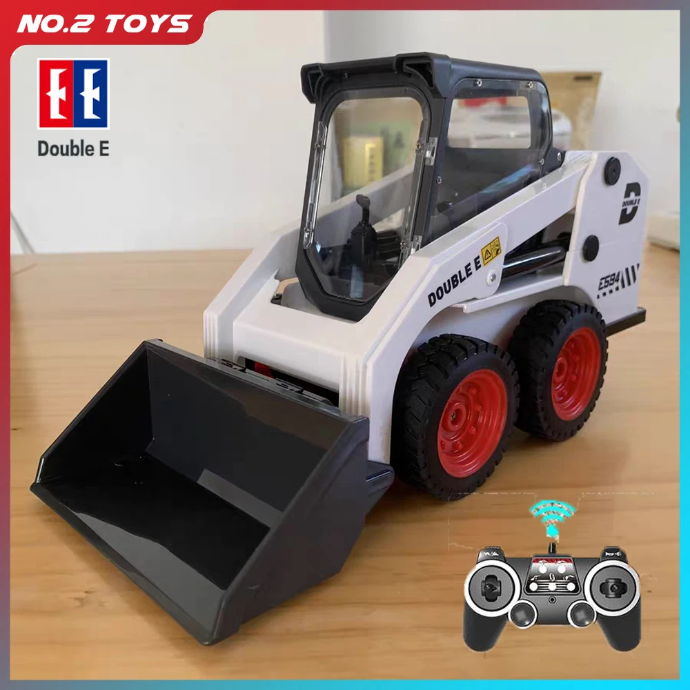 NM60542 E E594 2.4G Remote Control Slip Loader Toy Car RC Engineering Vehicle Excavator Truck with LED Lights Toys for Boys Gifts